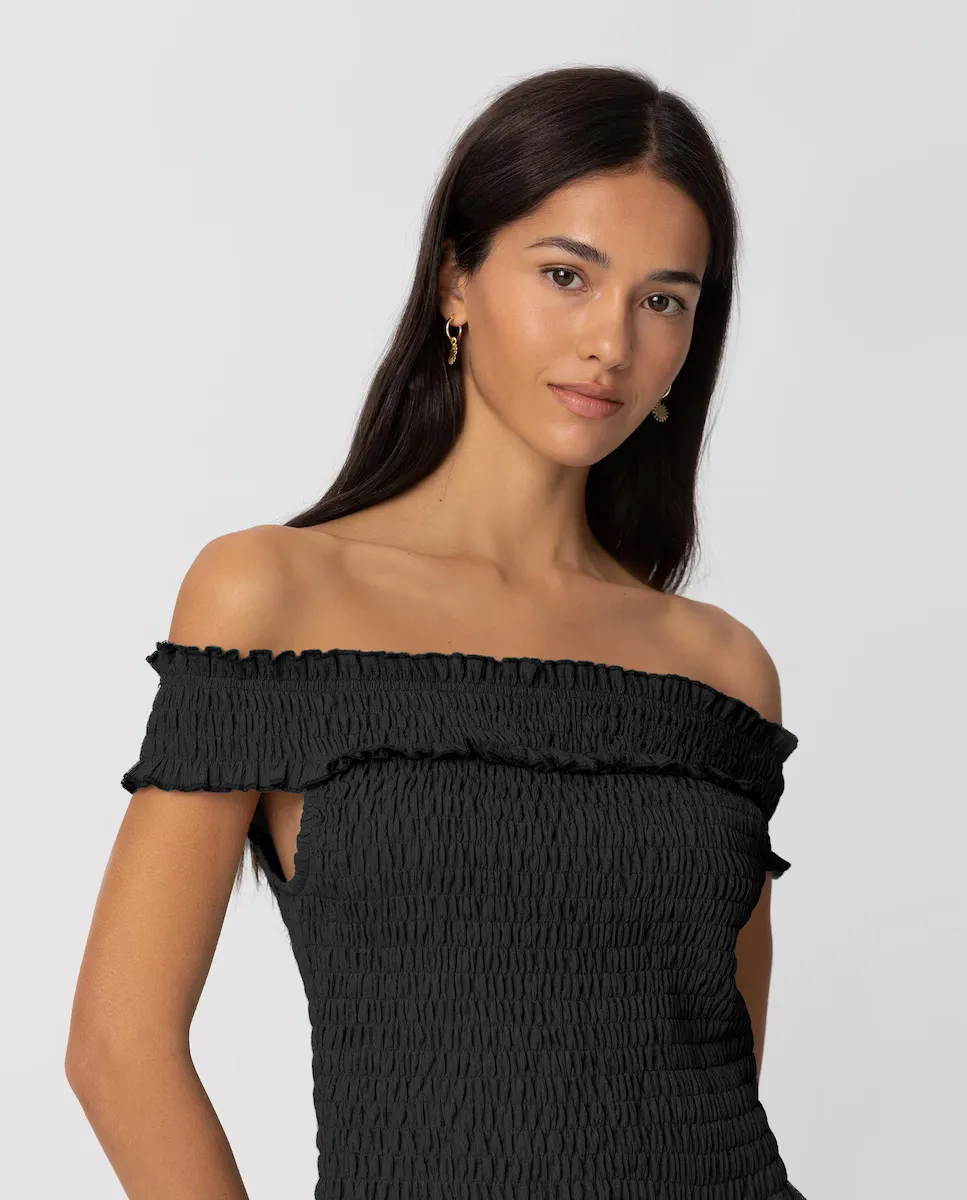 Женский топ без бретелек из сотовой ткани Noon, черный
Женский топ без бретелек из сотовой ткани Noon, черный