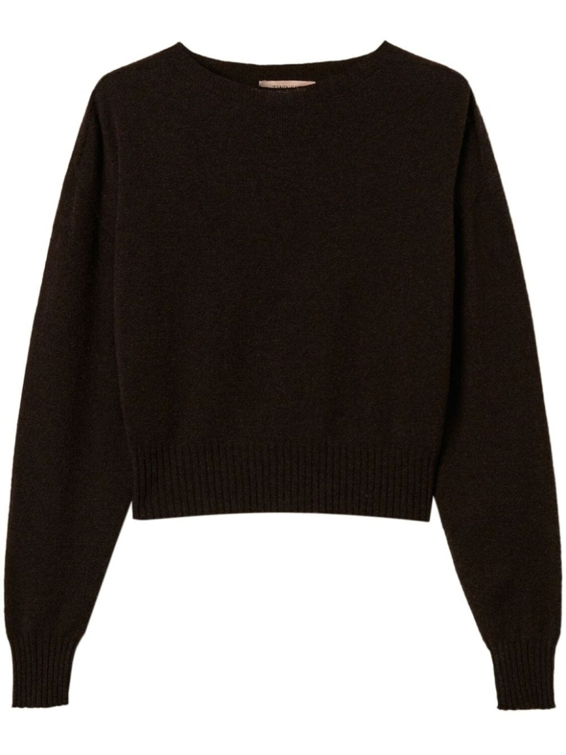 Кашемировый свитер с круглым вырезом TWINSET, коричневый