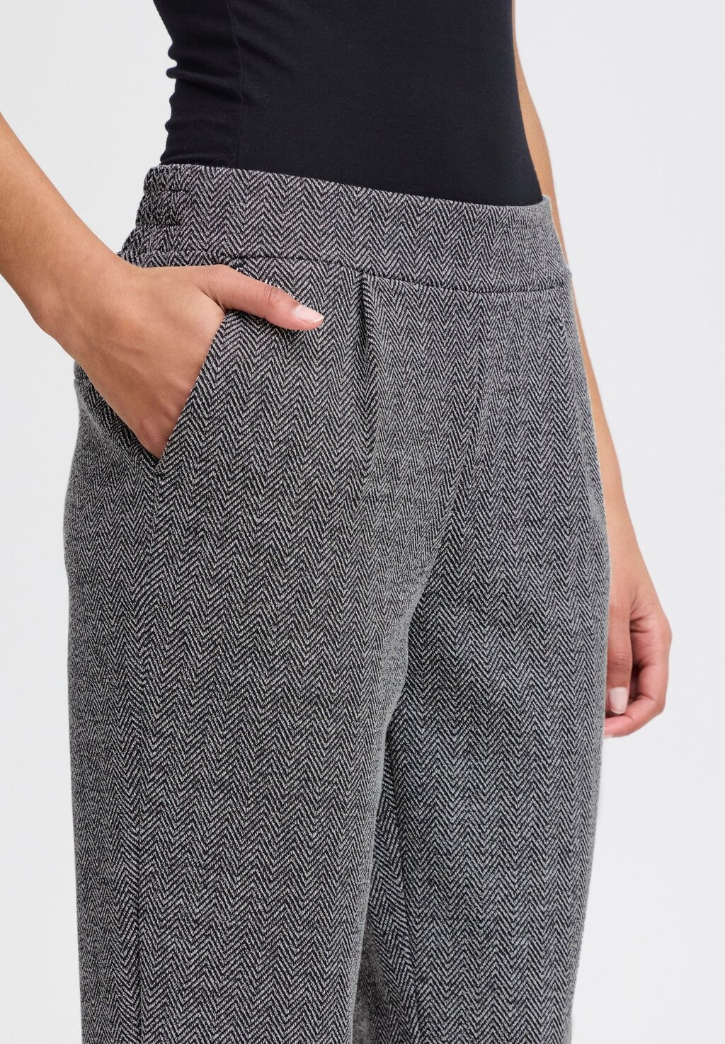 Тканевые брюки ICHI, серый 
Тканевые брюки ICHI, серый