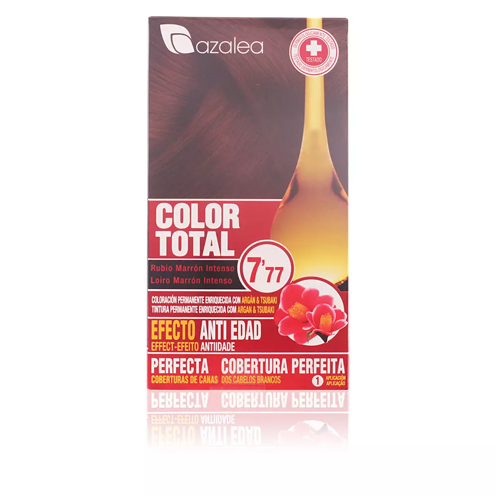 Краска для волос Color total Azalea, цвет 7,77-rubio marrón intenso, 1 шт.
Краска для волос Color total Azalea, цвет 7,77-rubio marrón intenso, 1 шт.