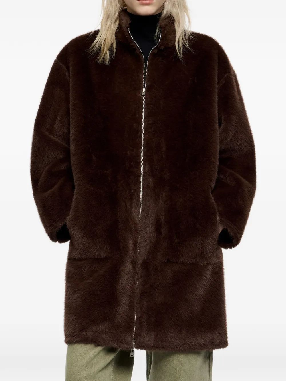 Двустороннее пальто на молнии Bimba Y Lola, коричневый
Двустороннее пальто на молнии Bimba Y Lola, коричневый