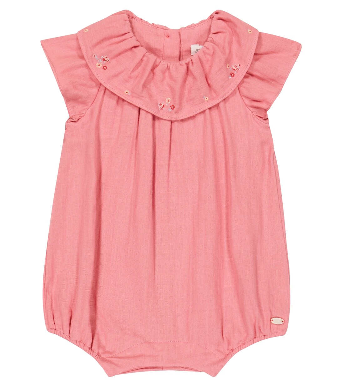 Детский хлопковый комбинезон с вышивкой Tartine Et Chocolat, розовый