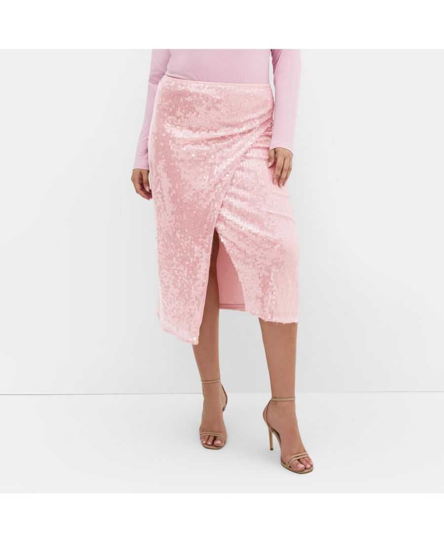 Миди-юбка больших размеров с пайетками CITY CHIC, Soft pink
Миди-юбка больших размеров с пайетками CITY CHIC, Soft pink