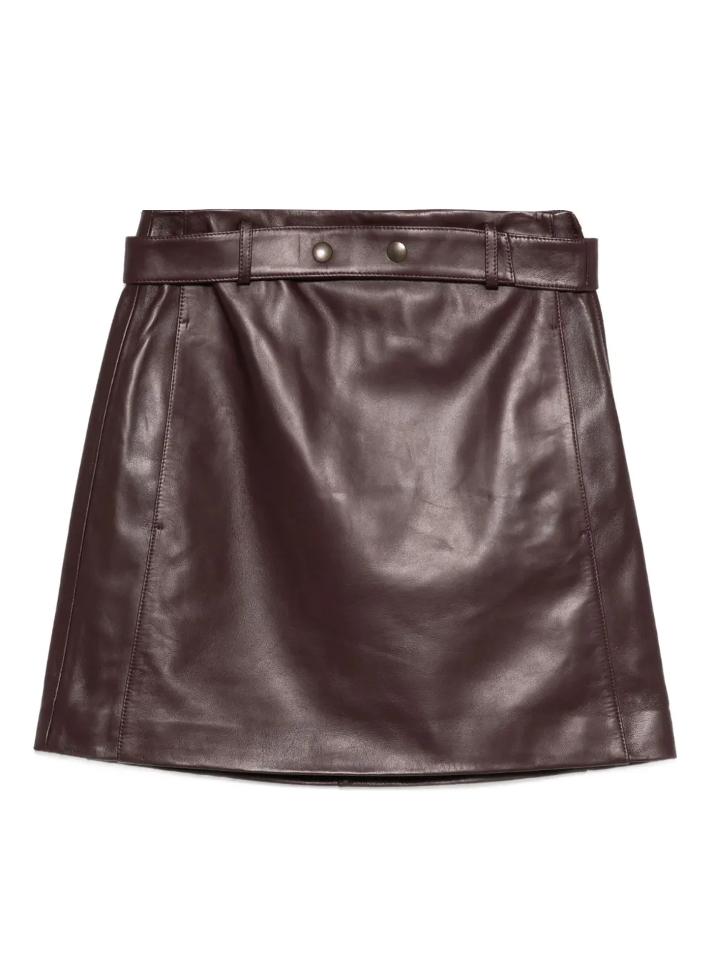 Кожаная мини-юбка с поясом Arma, коричневый
Кожаная мини-юбка с поясом Arma, коричневый