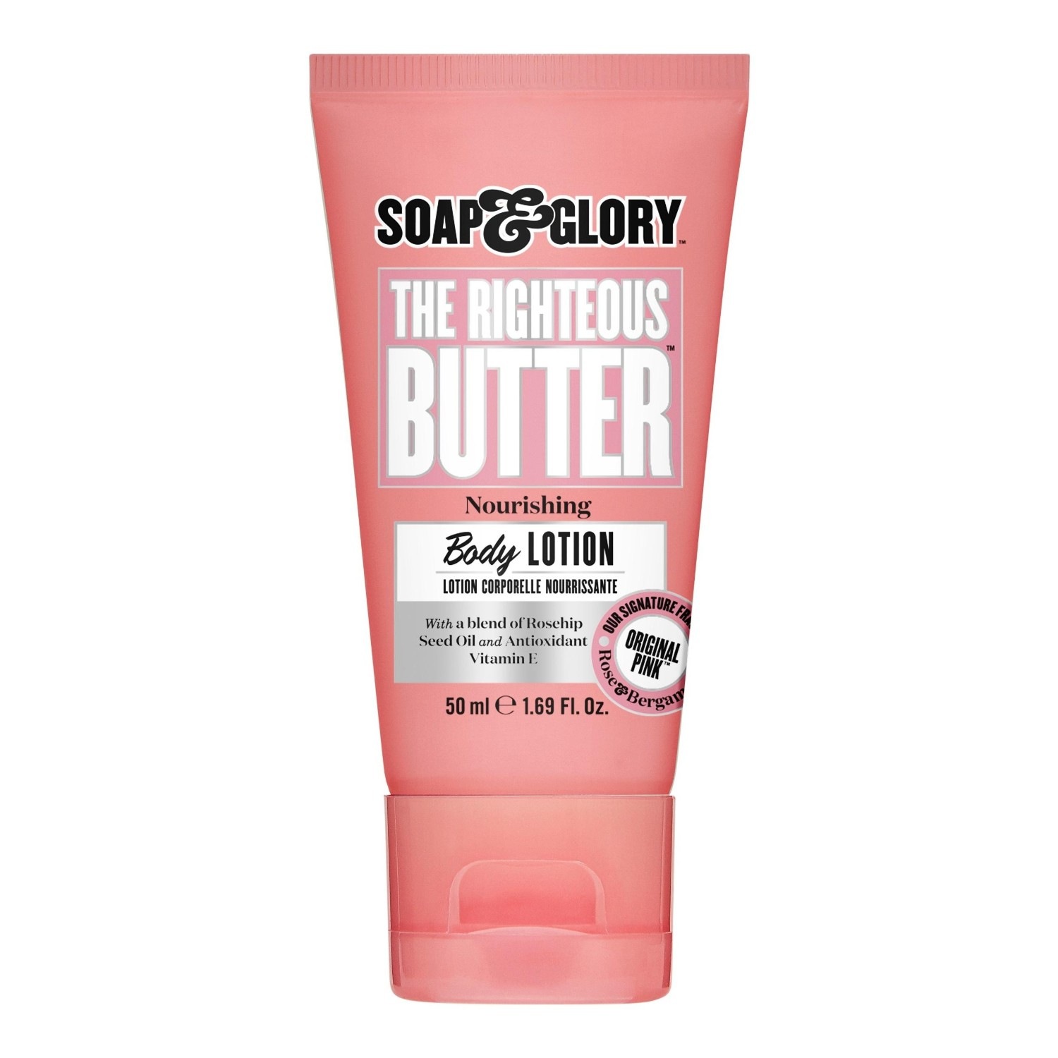 Лосьон для тела original pink mini the righteous butter lotion Soap Glory, объем 50 мл
Лосьон для тела original pink mini the righteous butter lotion Soap Glory, объем 50 мл