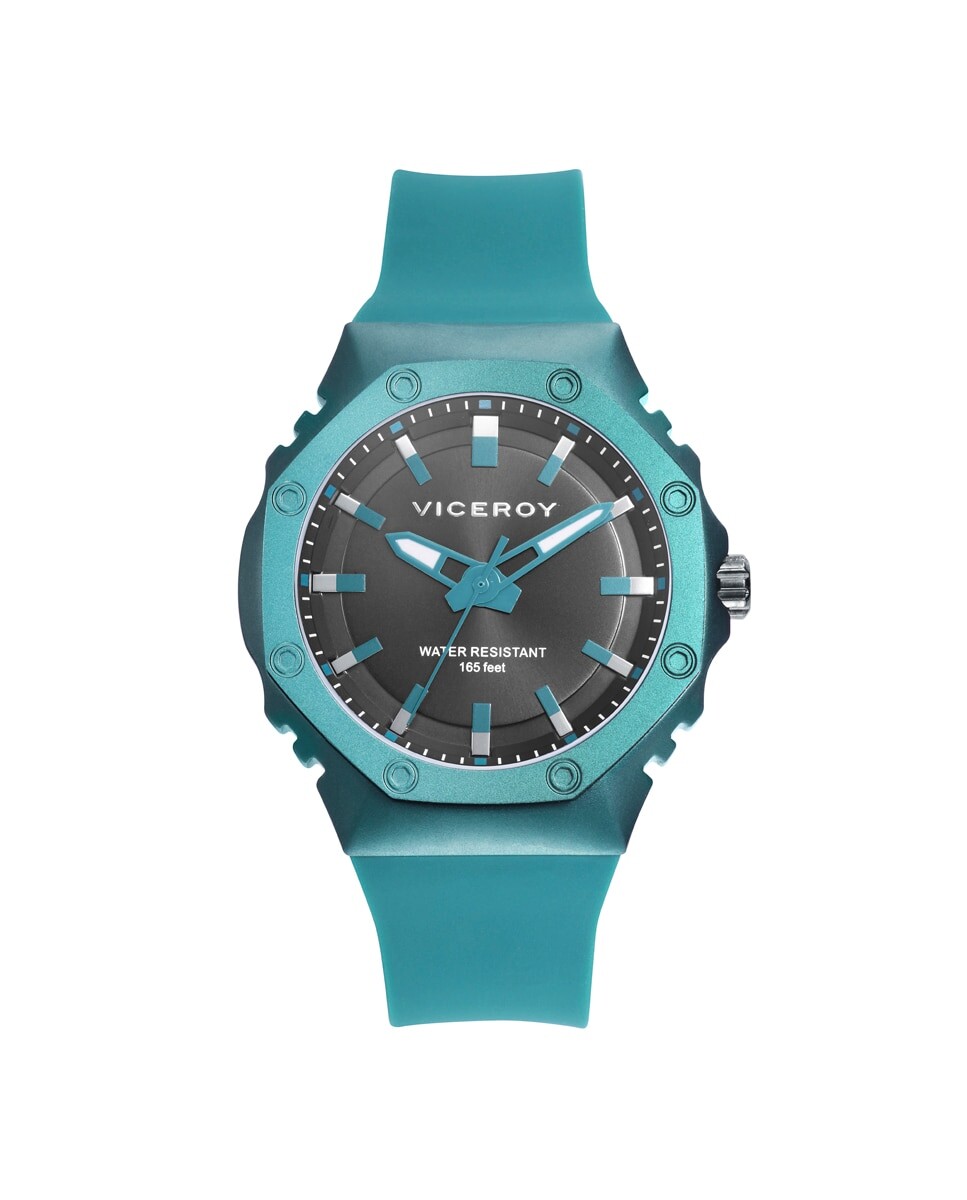 Мужские часы в алюминиевом корпусе и темно-зеленом силиконовом ремешке Viceroy, зеленый 
Мужские часы в алюминиевом корпусе и темно-зеленом силиконовом ремешке Viceroy, зеленый