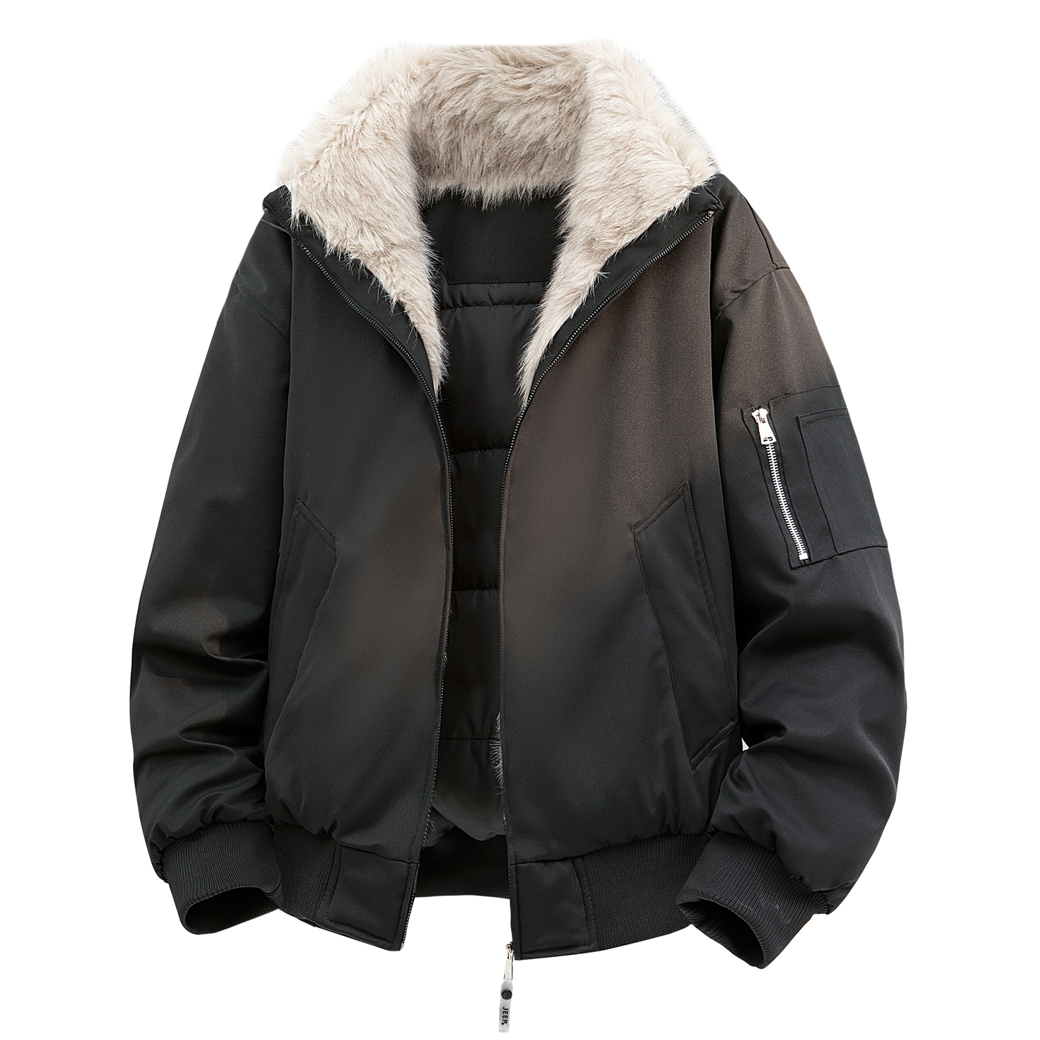 Пуховик Unisex с меховым воротником утепленный Jeep, черный
Пуховик Unisex с меховым воротником утепленный Jeep, черный