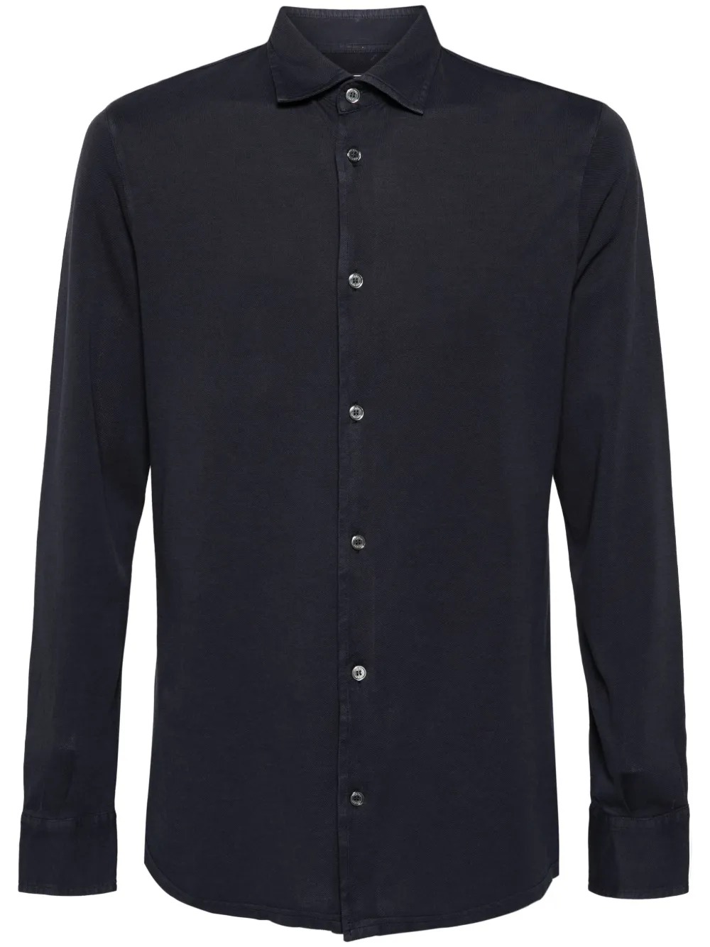 Рубашка из ткани пике Fedeli, синий 
Рубашка из ткани пике Fedeli, синий