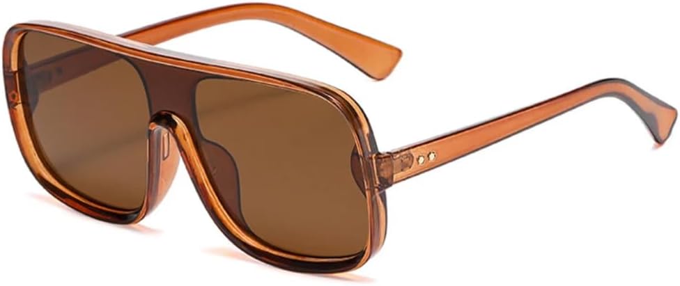 Крупные цельные солнцезащитные очки для женщин и мужчин в стиле ретро с заклепками, градиентным зеркальным покрытием и защитой от УФ-излучения UV400 UATXTAU, Brown Tea
Крупные цельные солнцезащитные очки для женщин и мужчин в стиле ретро с заклепками, градиентным зеркальным покрытием и защитой от УФ-излучения UV400 UATXTAU, Brown Tea