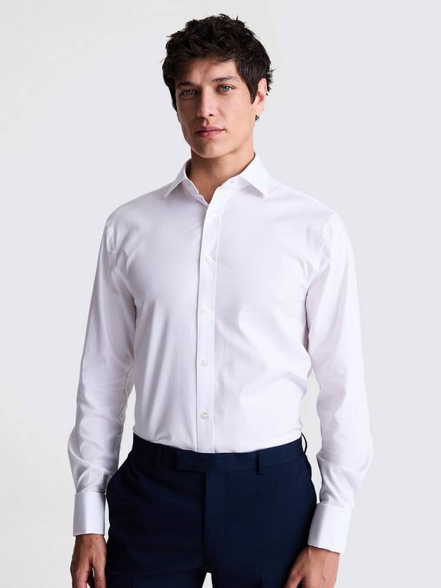 Хлопковая рубашка классического кроя с двойными манжетами Moss, White
Хлопковая рубашка классического кроя с двойными манжетами Moss, White