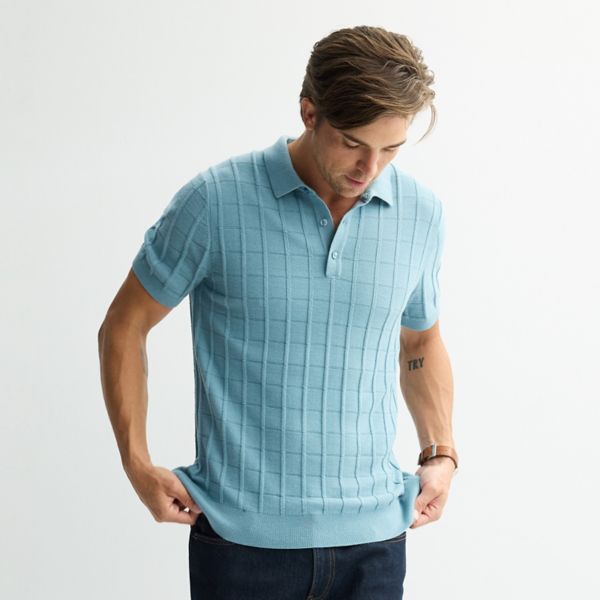 Мужская короткорукавная текстурированная поло-водолазка Apt. 9, цвет ocean blue
Мужская короткорукавная текстурированная поло-водолазка Apt. 9, цвет ocean blue