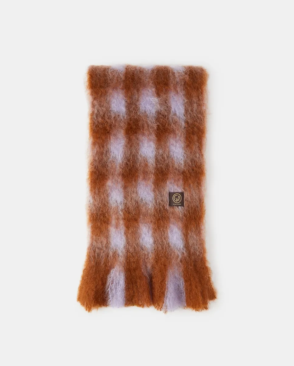 Шарф из мохера и шерсти с узором «гусиная лапка» Mantas Ezcaray, сиреневый
Шарф из мохера и шерсти с узором «гусиная лапка» Mantas Ezcaray, сиреневый