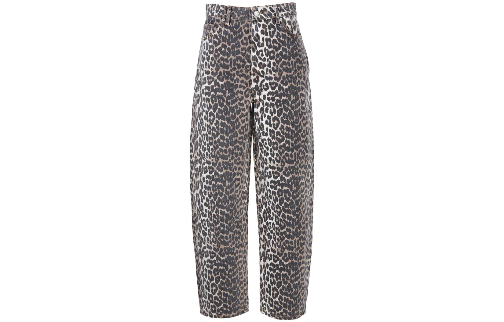 GANNI Leopard Print High Waisted Tapered Jeans
GANNI Leopard Print High Waisted Tapered Jeans