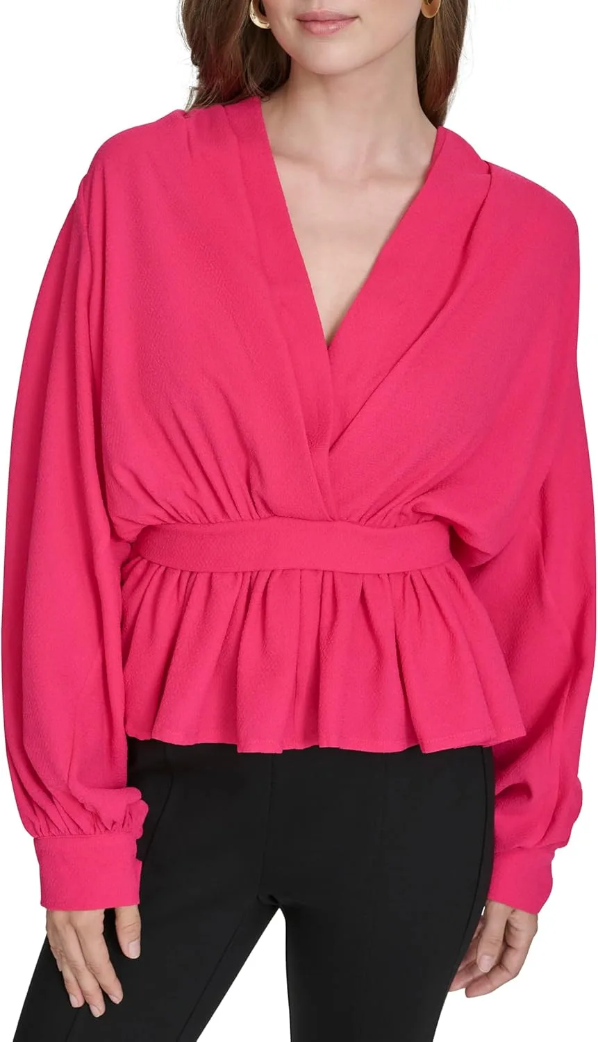 Женская блузка Halston с длинными рукавами, зауженной талией и V-образным вырезом
Женская блузка Halston с длинными рукавами, зауженной талией и V-образным вырезом