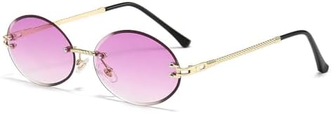 Модные солнцезащитные очки без оправы для женщин, овальные, в стиле панк, мужские солнцезащитные очки, очки для вождения, женские очки с защитой от УФ-излучения UV400 MTZJH, Gold Purple
Модные солнцезащитные очки без оправы для женщин, овальные, в стиле панк, мужские солнцезащитные очки, очки для вождения, женские очки с защитой от УФ-излучения UV400 MTZJH, Gold Purple