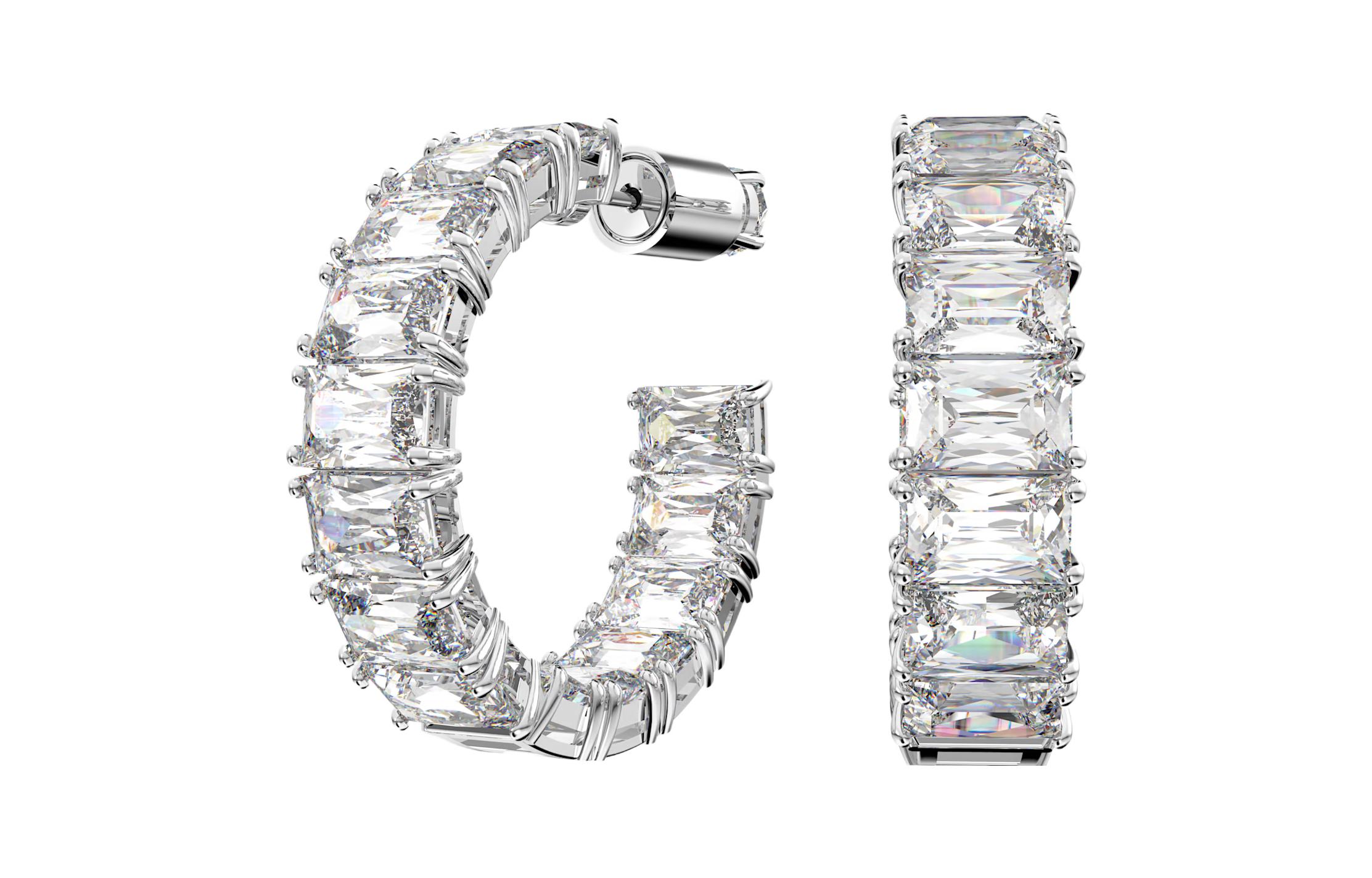 Матричные серьги-кольца Swarovski, серебро
Матричные серьги-кольца Swarovski, серебро