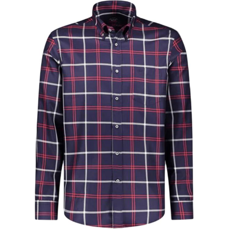 Клетчатая хлопковая рубашка Paul & Shark, красный
Клетчатая хлопковая рубашка Paul & Shark, красный
