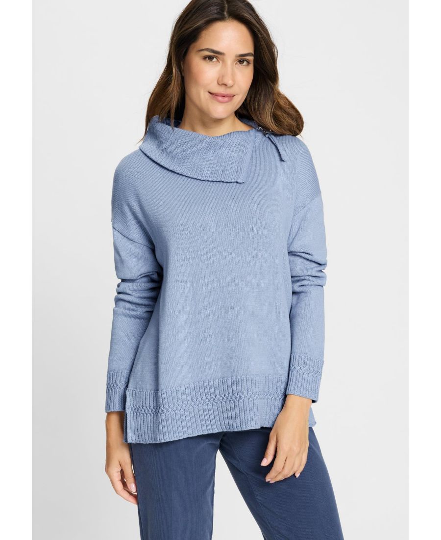 Женский свитер с трансформируемым вырезом горловины Olsen, Blue haze
Женский свитер с трансформируемым вырезом горловины Olsen, Blue haze