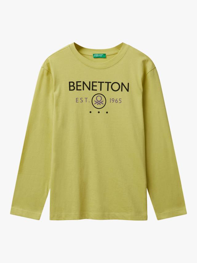 Детская хлопковая футболка с длинным рукавом и принтом логотипа Benetton, Green
Детская хлопковая футболка с длинным рукавом и принтом логотипа Benetton, Green