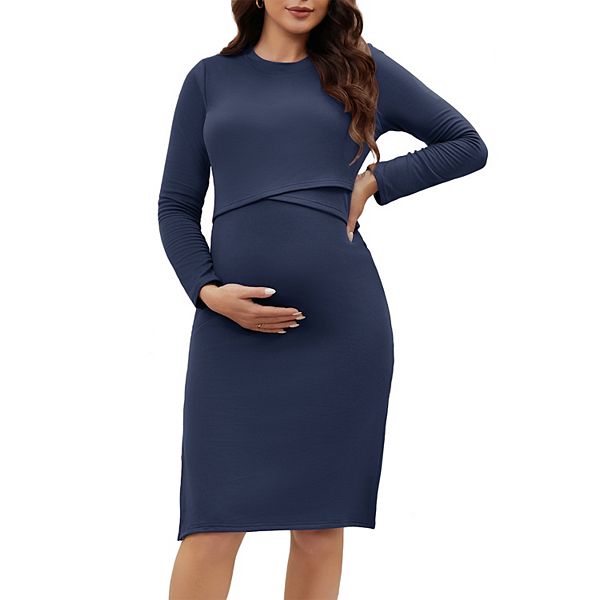 Женское флисовое платье для беременных с длинным рукавом и круглым вырезом Inspire Chic, Blue
Женское флисовое платье для беременных с длинным рукавом и круглым вырезом Inspire Chic, Blue