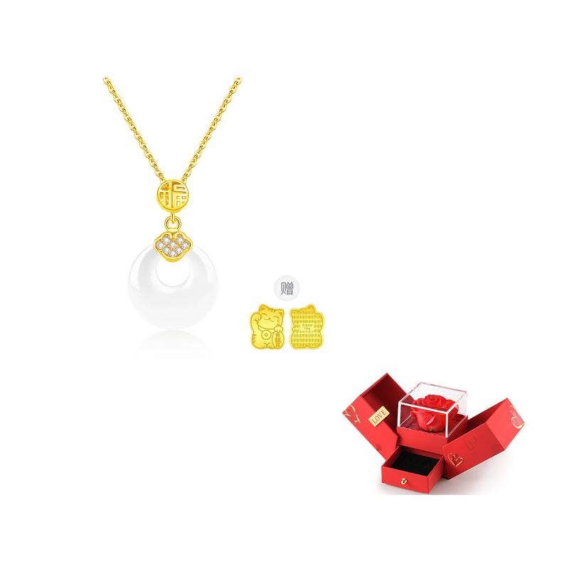 Женское ожерелье из халцедона ZSY, 999 fine серебряный-fu character pendant peaceful buckle necklace, золотой
Женское ожерелье из халцедона ZSY, 999 fine серебряный-fu character pendant peaceful buckle necklace, золотой