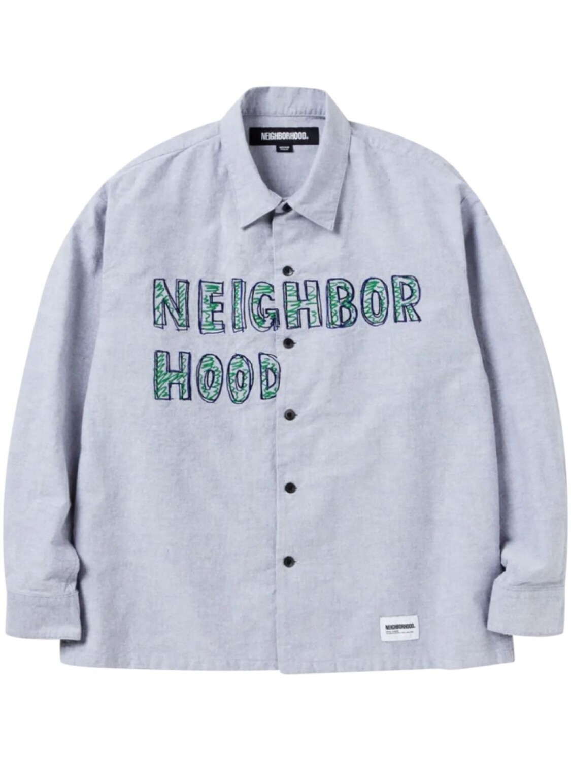 Футболка с вышитым логотипом Neighborhood, серый 
Футболка с вышитым логотипом Neighborhood, серый