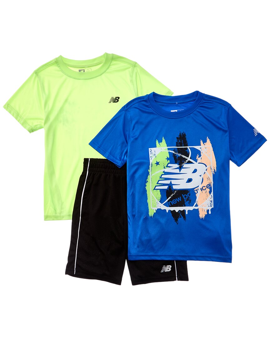 Комплект New Balance из 3 предметов: футболка и шорты, синий
Комплект New Balance из 3 предметов: футболка и шорты, синий