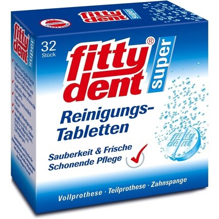Таблетки Fittydent Super Cleaning, 32 шт., Ideco Srl
Таблетки Fittydent Super Cleaning, 32 шт., Ideco Srl