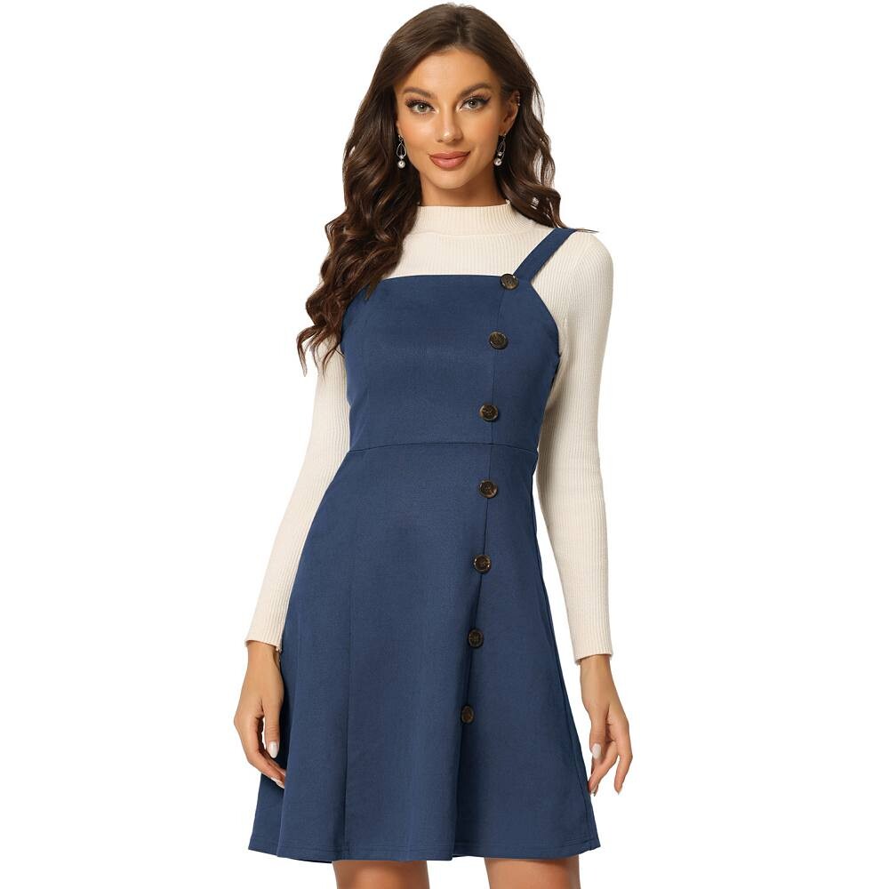 Женское мини-платье трапециевидной формы из искусственной замши с декором на пуговицах ALLEGRA K, цвет Dark Blue
Женское мини-платье трапециевидной формы из искусственной замши с декором на пуговицах ALLEGRA K, цвет Dark Blue