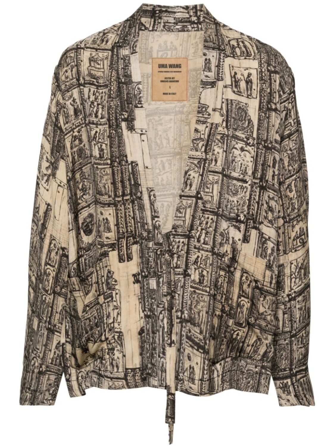 Uma Wang жакет Jester с абстрактным узором, нейтральный цвет
Uma Wang жакет Jester с абстрактным узором, нейтральный цвет