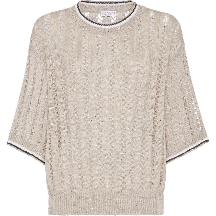 Свитер даззлинг круговой вязки Brunello Cucinelli, бежевый
Свитер даззлинг круговой вязки Brunello Cucinelli, бежевый