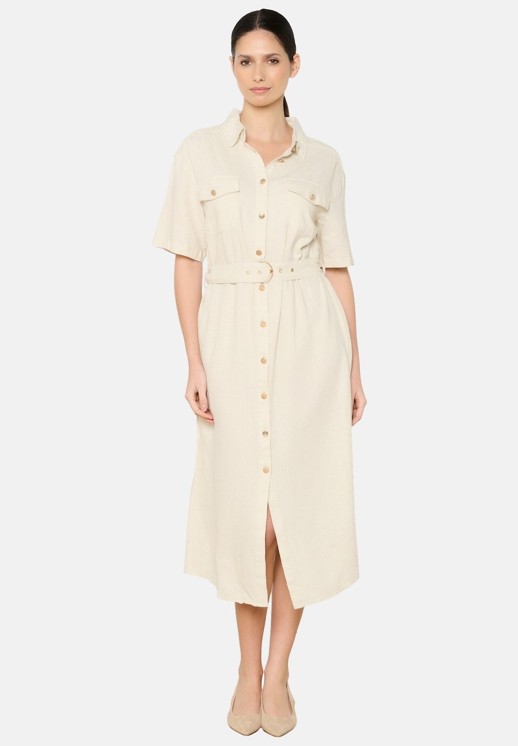 Платье-рубашка WITH BELT LolaLiza, бежевый
Платье-рубашка WITH BELT LolaLiza, бежевый