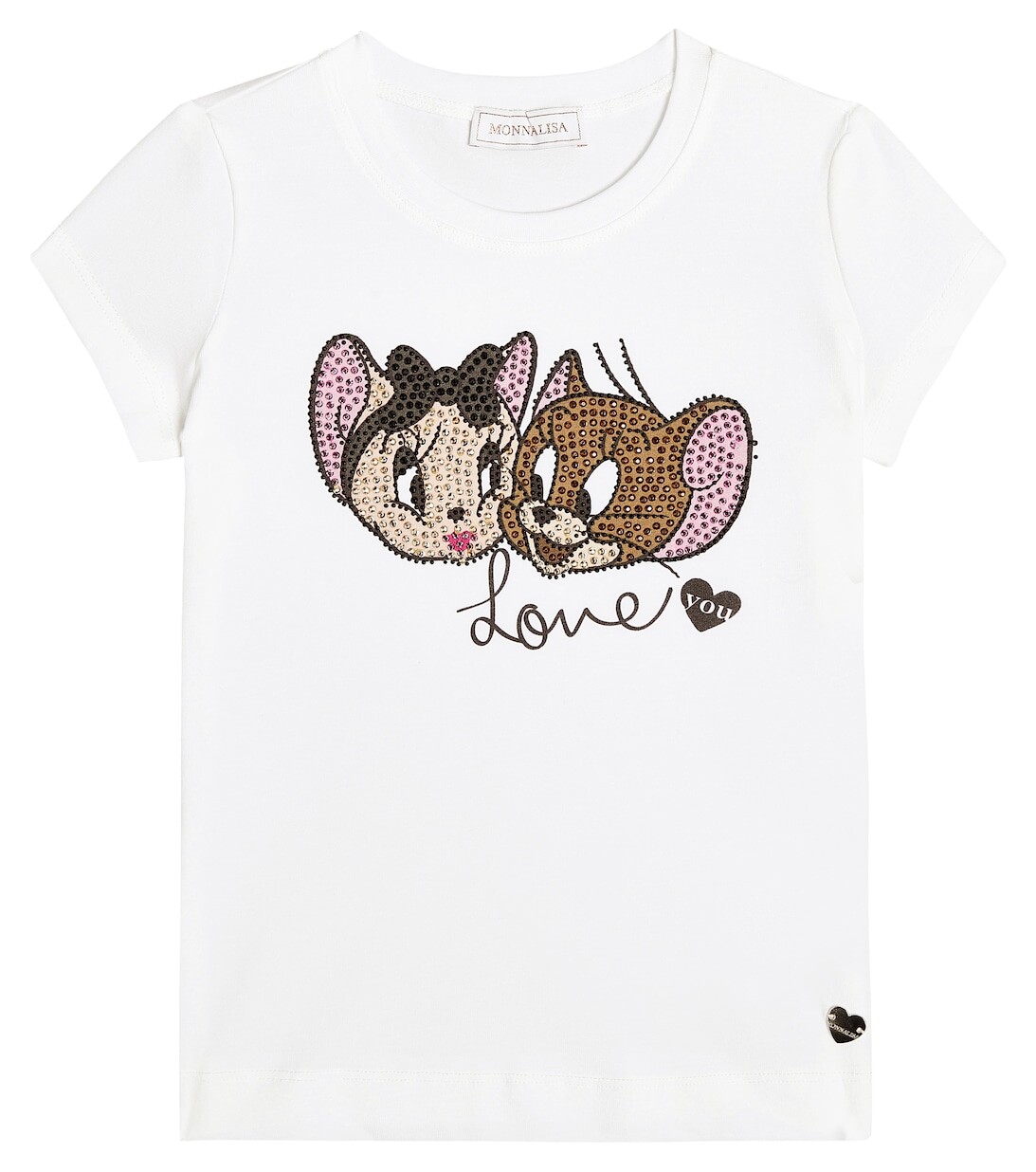 Украшенная футболка из смесового хлопка Monnalisa, белый
Украшенная футболка из смесового хлопка Monnalisa, белый