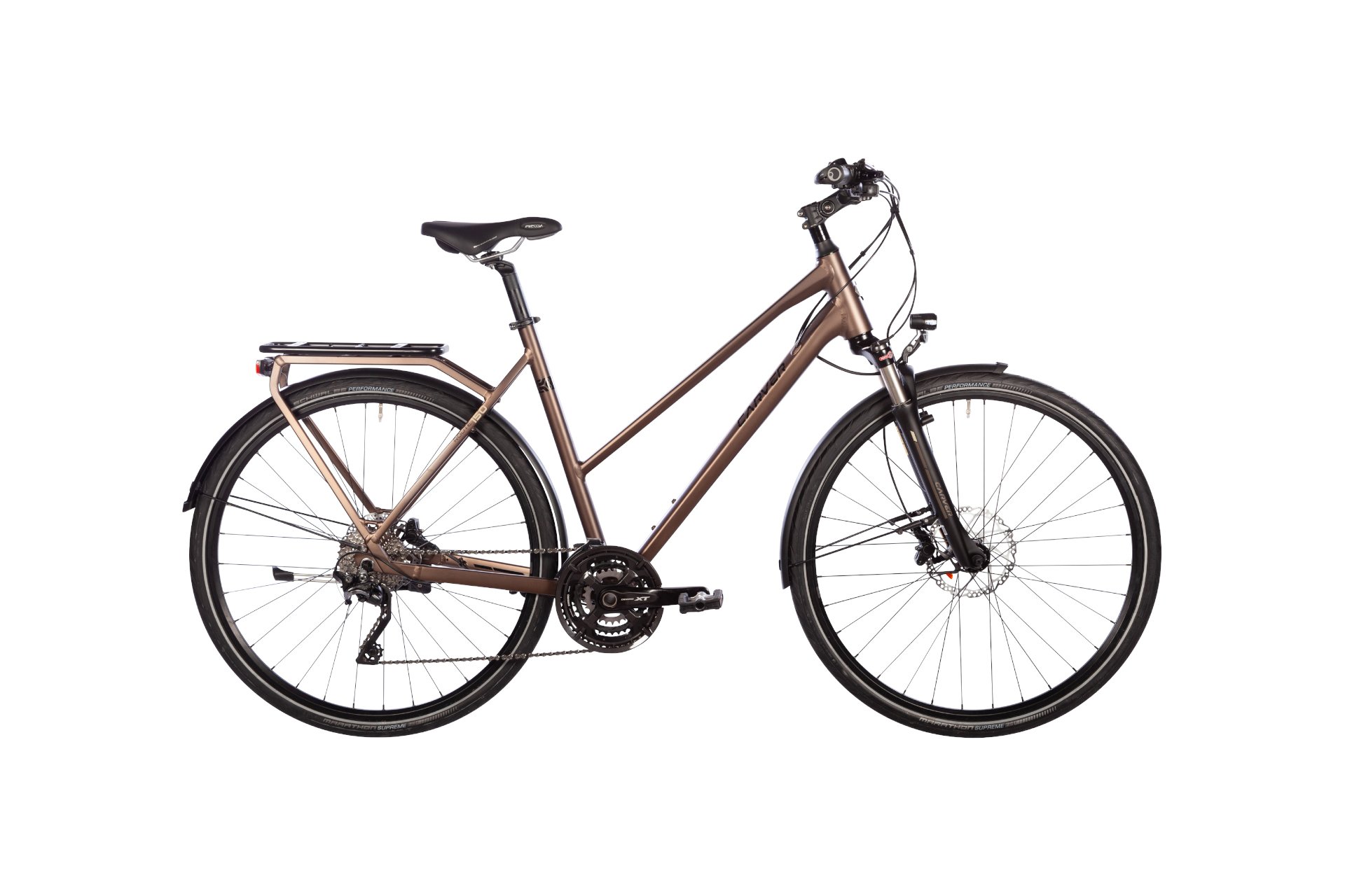 Трекинговый велосипед Carver Route 150 30s - 28 дюймов - trapez, braun | metallicbrown black champagne
Трекинговый велосипед Carver Route 150 30s - 28 дюймов - trapez, braun | metallicbrown black champagne