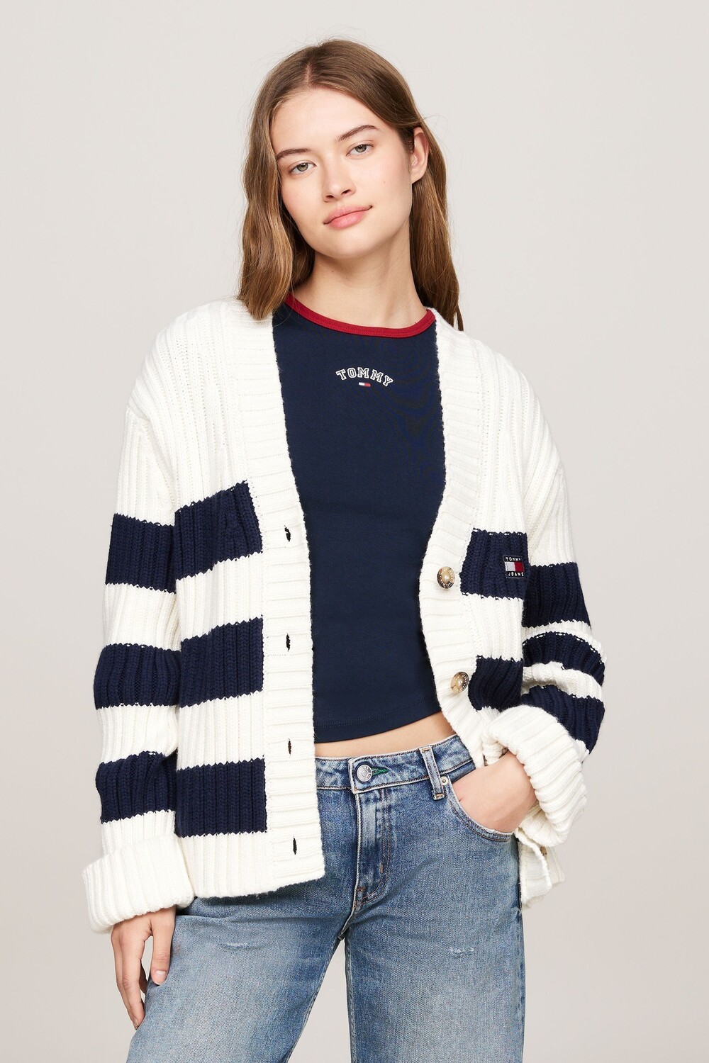 Флаг сзади кардиган Tommy Jeans, белый
Флаг сзади кардиган Tommy Jeans, белый