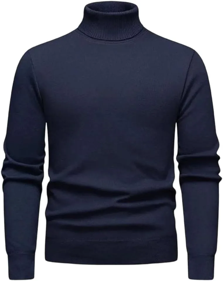 Мужской свитер водолазка slim fit с длинным рукавом, мягкий, однотонный
Мужской свитер водолазка slim fit с длинным рукавом, мягкий, однотонный
