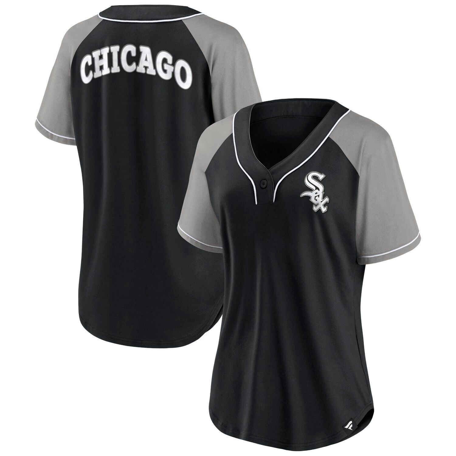 Женская футболка Fanatics с логотипом Black Chicago White Sox Ultimate Style реглан с v-образным вырезом Fanatics
Женская футболка Fanatics с логотипом Black Chicago White Sox Ultimate Style реглан с v-образным вырезом Fanatics