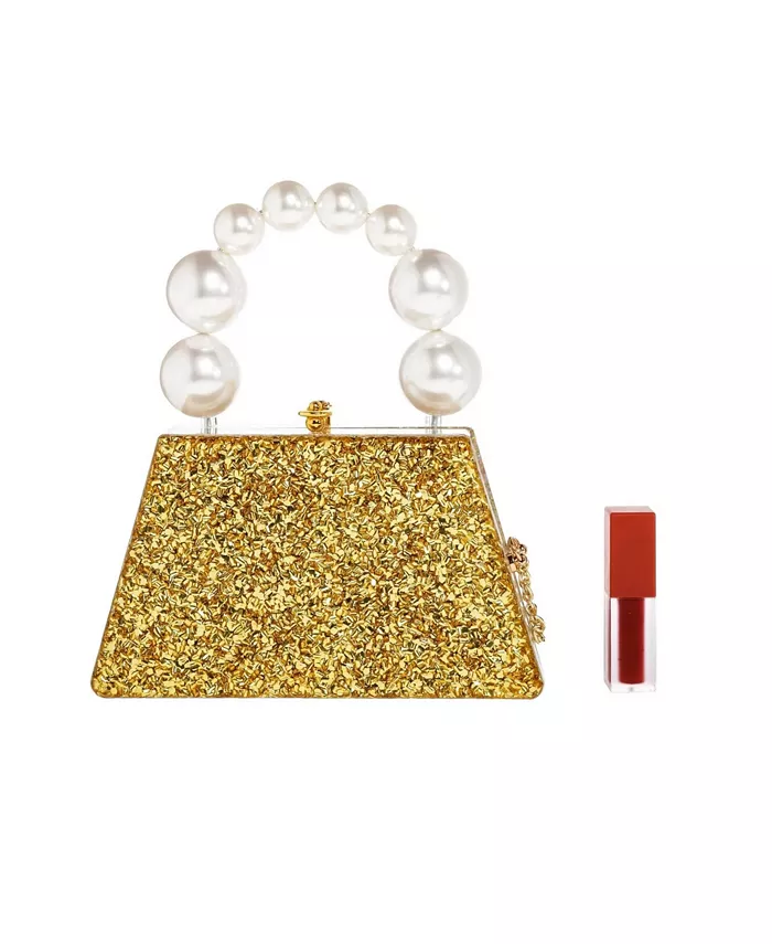 Клатч с верхней ручкой "Forever Love" с блестками из акрила Milanblocks, золотой
Клатч с верхней ручкой "Forever Love" с блестками из акрила Milanblocks, золотой