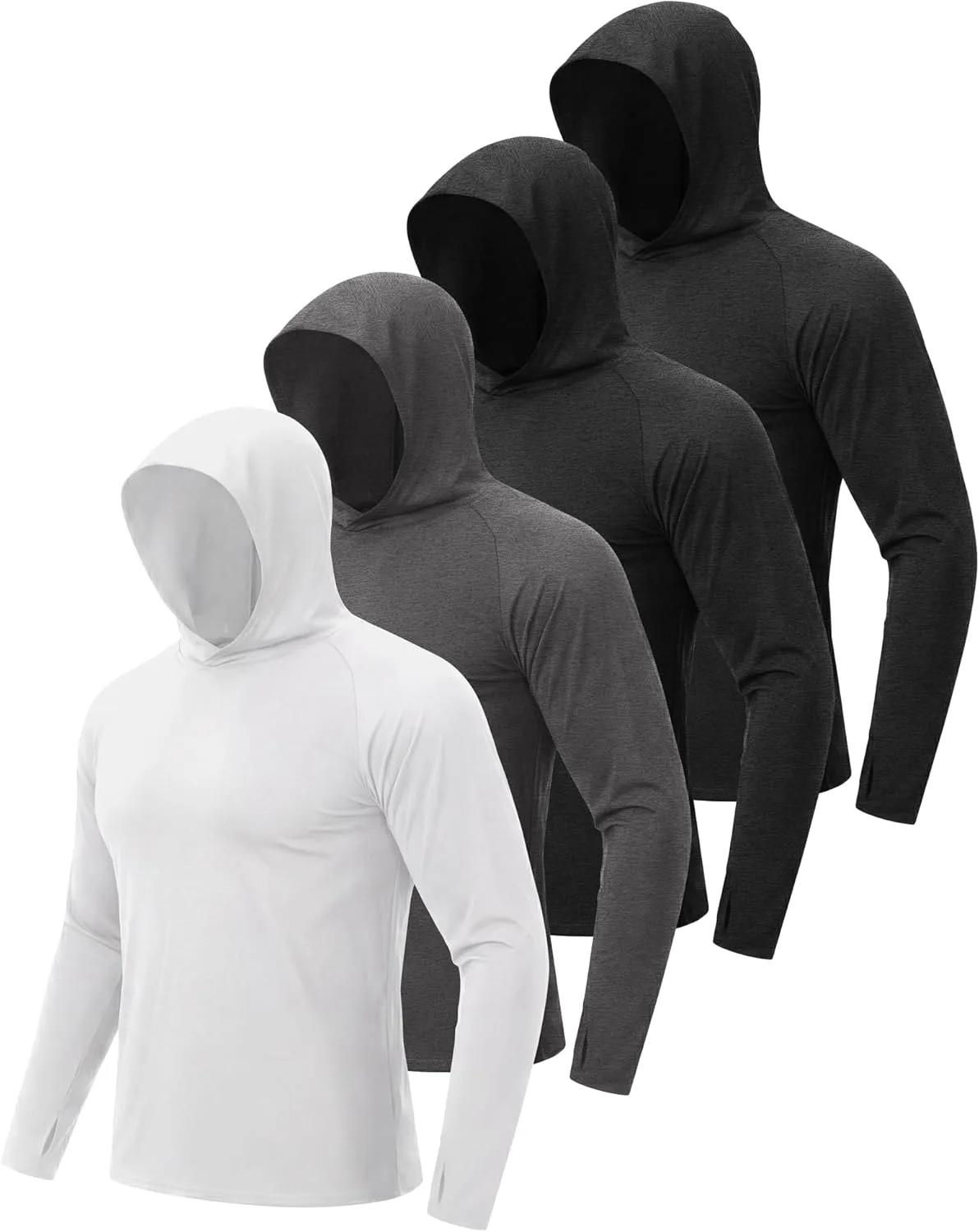 4 упаковки солнцезащитных худи для мужчин — UPF 50+, легкие топы с длинным рукавом для бега и тренировок BOOJO
4 упаковки солнцезащитных худи для мужчин — UPF 50+, легкие топы с длинным рукавом для бега и тренировок BOOJO