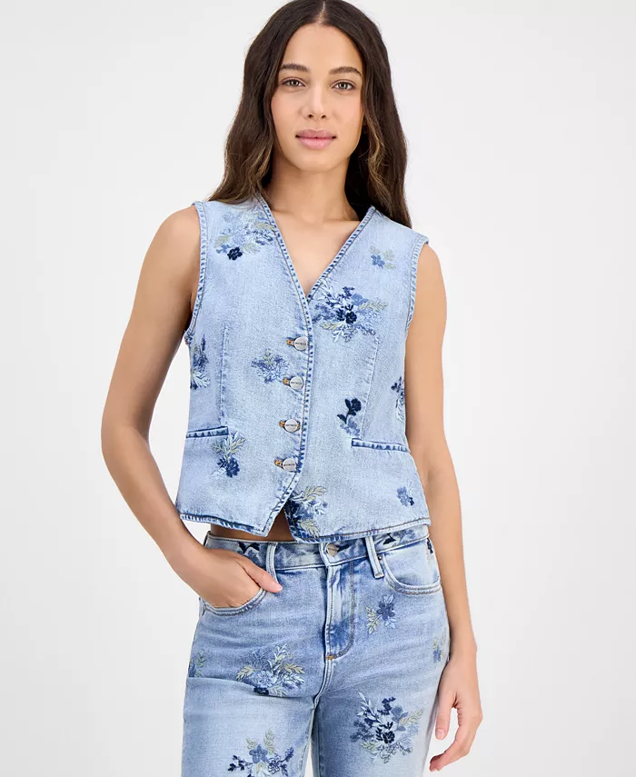 Женский летний синий жилет на пуговицах спереди Driftwood
Женский летний синий жилет на пуговицах спереди Driftwood