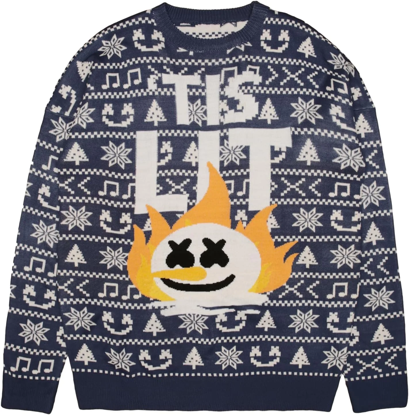 Marshmello - 'Tis Lit, синий лонгслив-свитер - Unisex
Marshmello - 'Tis Lit, синий лонгслив-свитер - Unisex