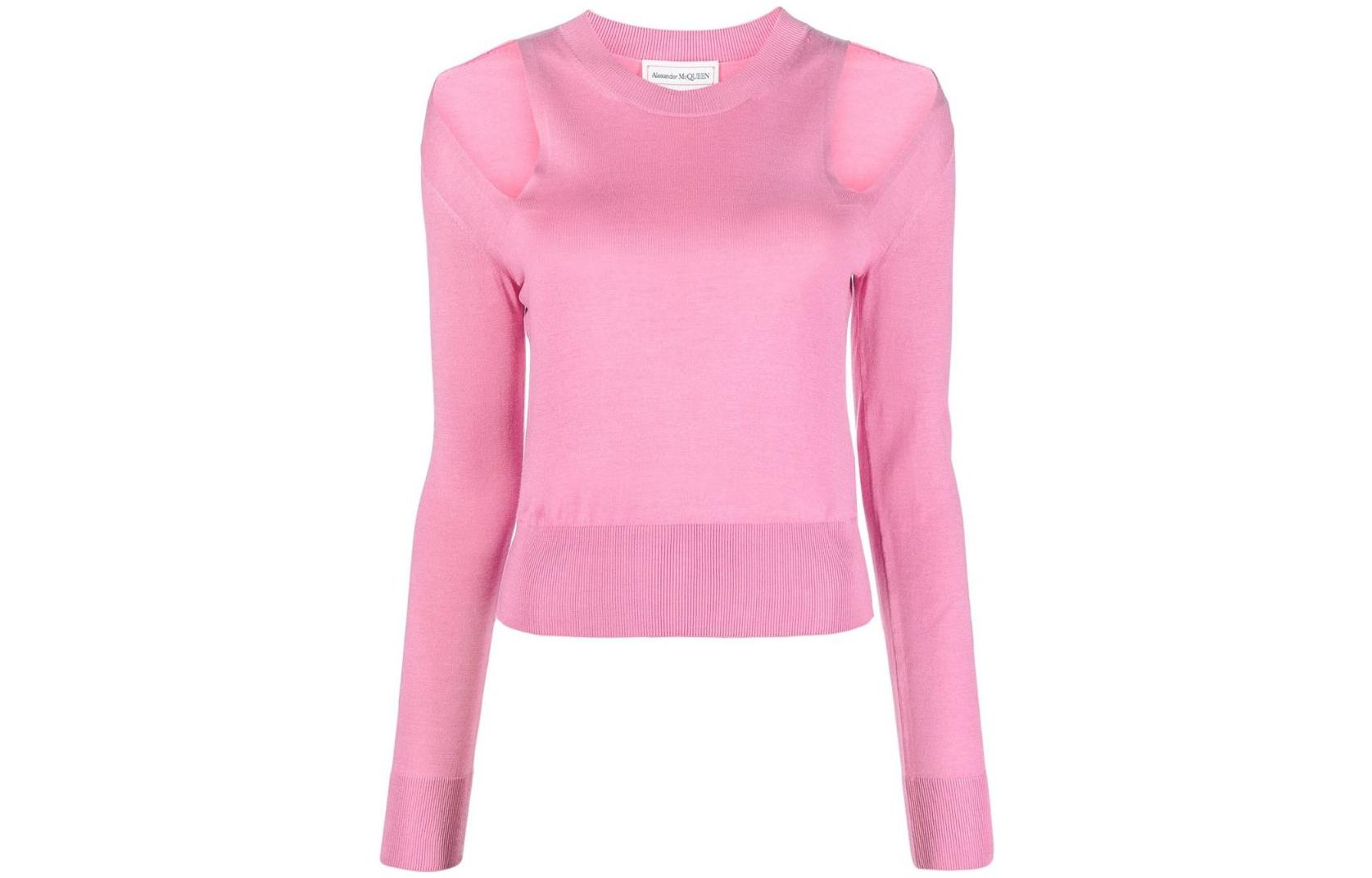 Джемпер с вырезом и детализацией Alexander McQueen, розовый
Джемпер с вырезом и детализацией Alexander McQueen, розовый