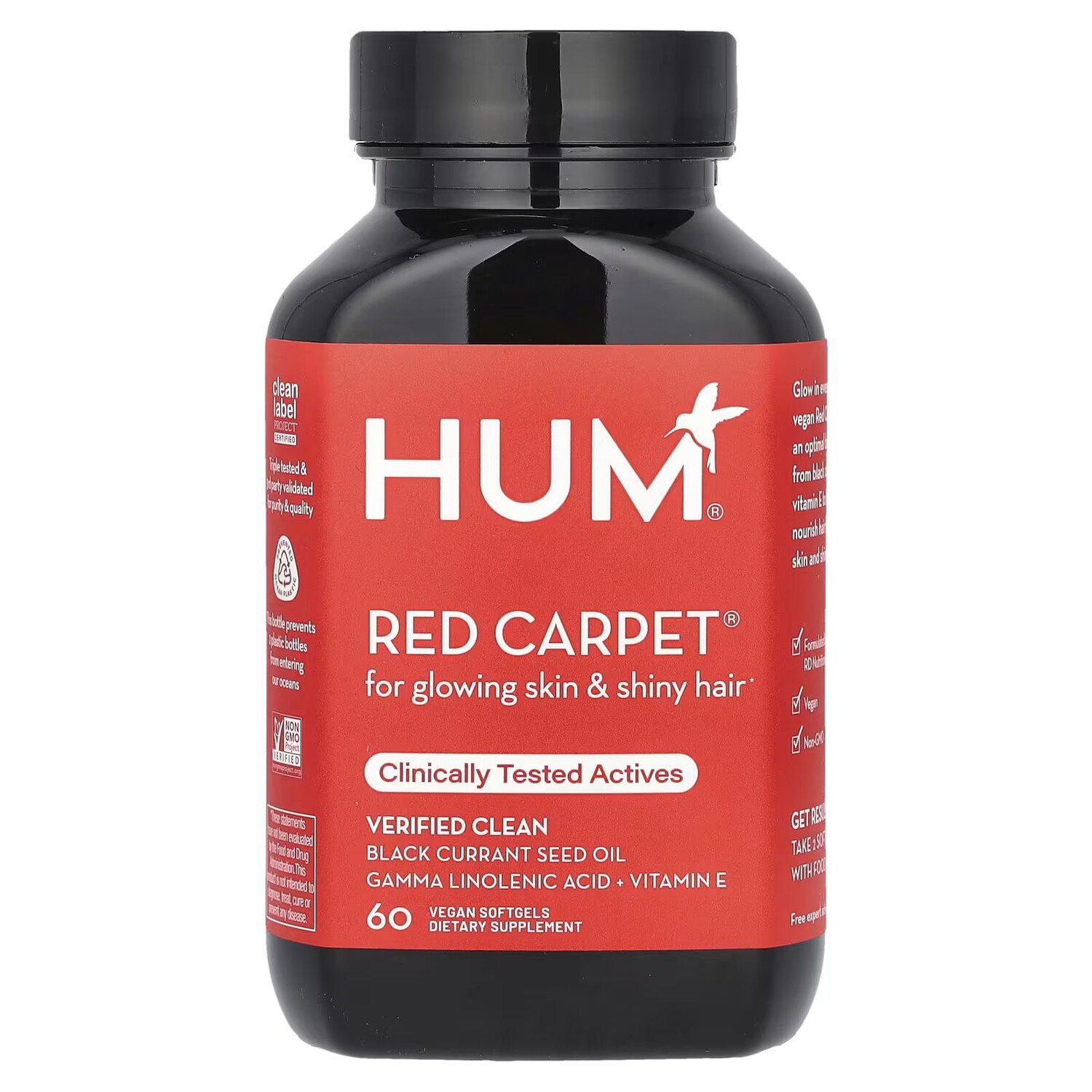 Red Carpet, 60 веганских мягких таблеток Hum Nutrition
Red Carpet, 60 веганских мягких таблеток Hum Nutrition