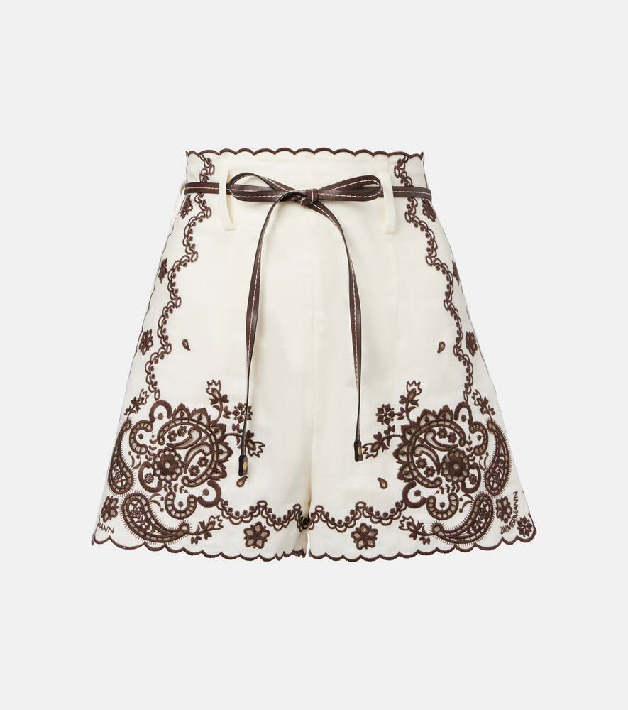 Шорты из льна с вышивкой Ascension Zimmermann, Ivory/Chocolate
Шорты из льна с вышивкой Ascension Zimmermann, Ivory/Chocolate