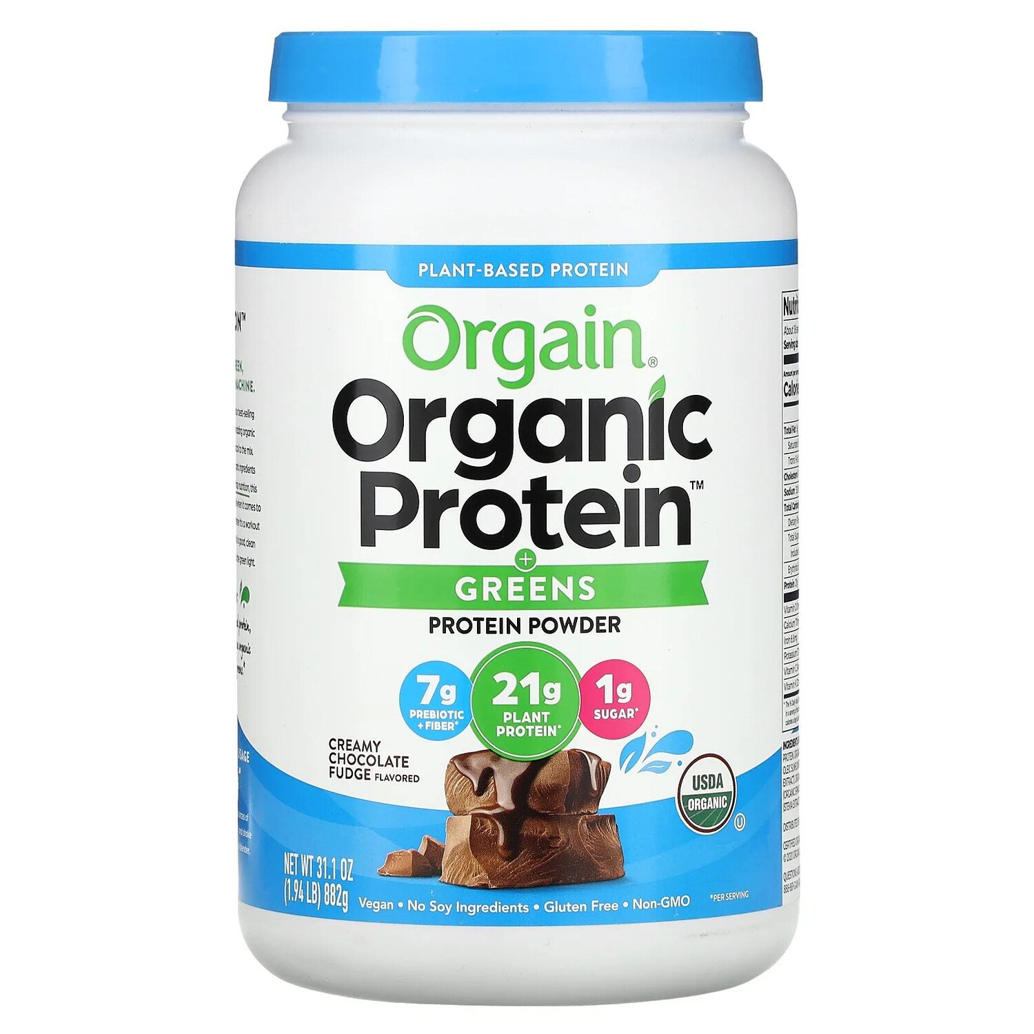 Orgain Organic Protein + Greens Powder Plant Based Creamy Chocolate Fudge 1.94 lbs (882 g)
Orgain Organic Protein + Greens Powder Plant Based Creamy Chocolate Fudge 1.94 lbs (882 g)