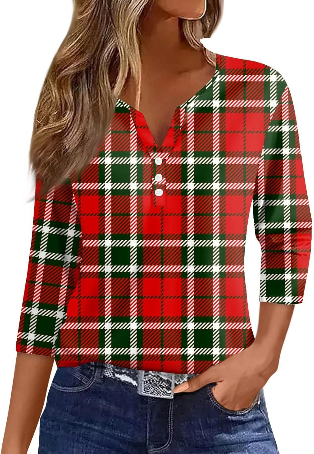 Женская повседневная блузка с V-образным вырезом и принтом
Женская повседневная блузка с V-образным вырезом и принтом