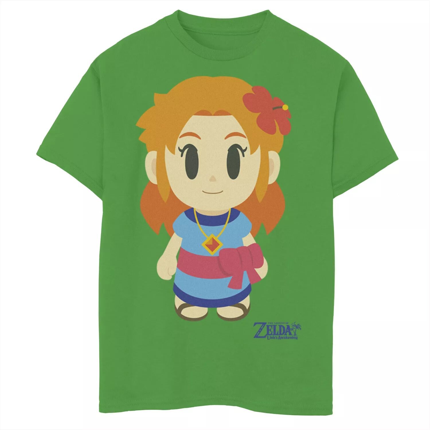 Футболка с изображением аватара Nintendo Legend Of Zelda Links Awakening Marin для мальчиков 8–20 лет в стиле портрета Licensed Character