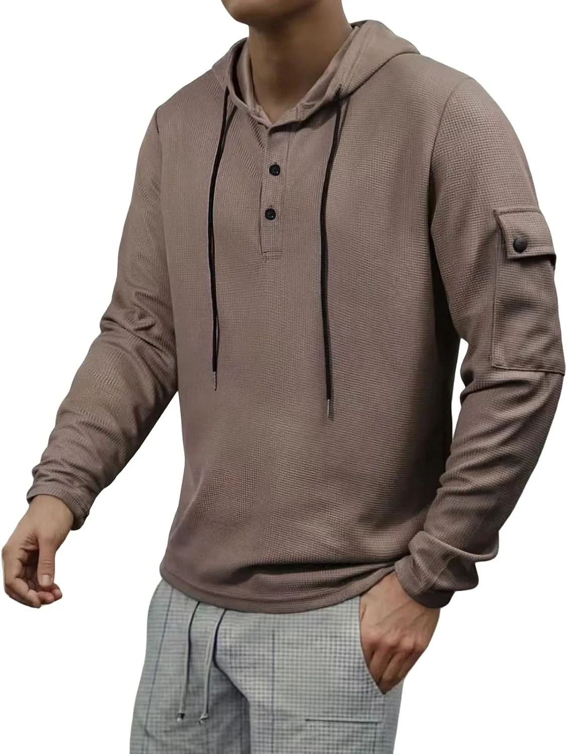 Толстовка Waffle для мужчин, легкая, оверсайз, с кулиской и карманом на рукаве LGHLMCL
Толстовка Waffle для мужчин, легкая, оверсайз, с кулиской и карманом на рукаве LGHLMCL