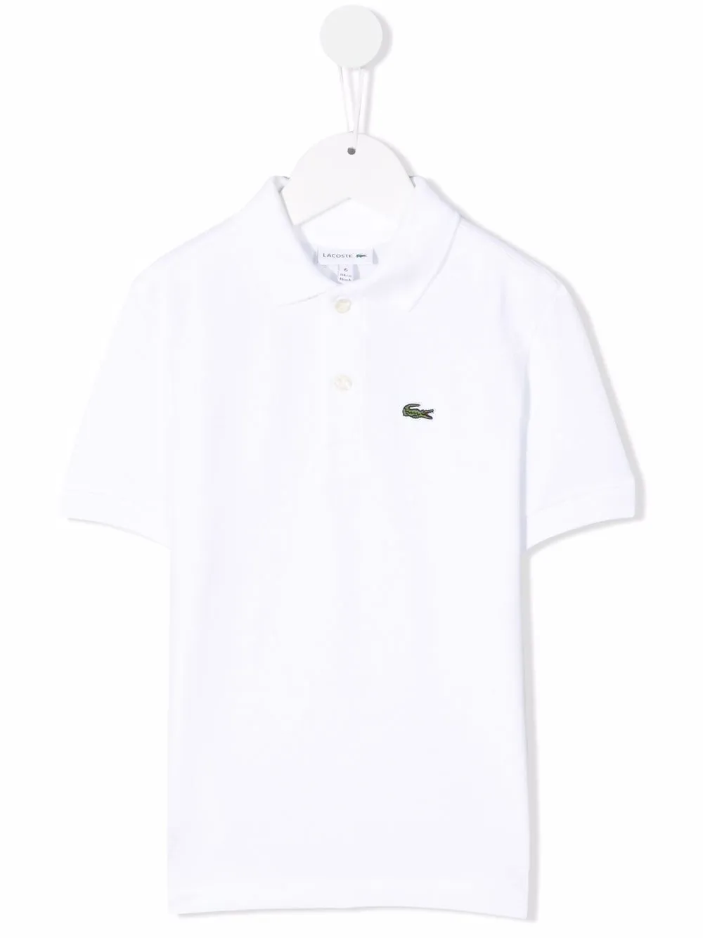 Футболка поло с вышивкой Lacoste Kids, белый 
Футболка поло с вышивкой Lacoste Kids, белый