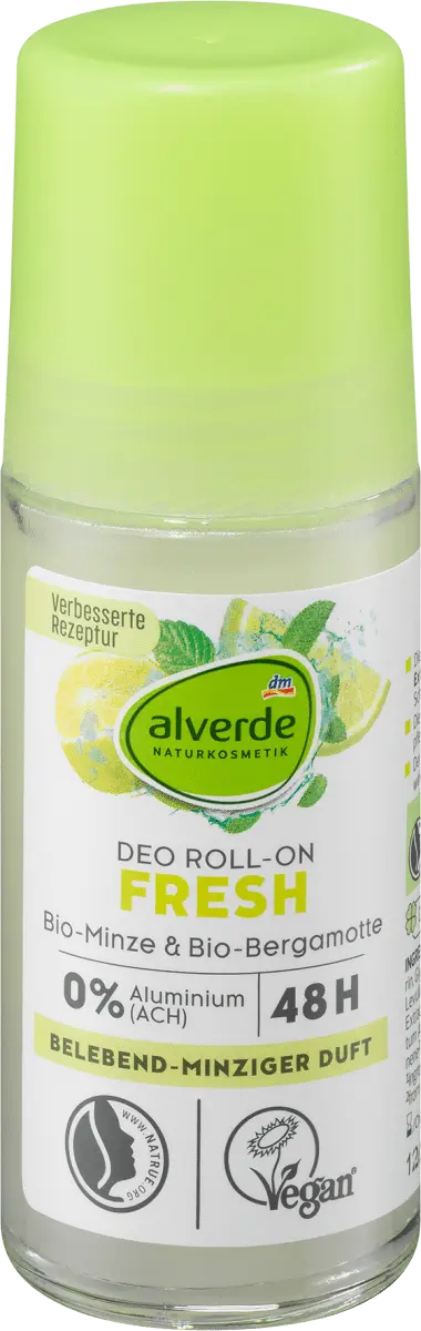 Дезодорант Roll-On Fresh Minze с бергамотом 50 мл alverde NATURKOSMETIK 
Дезодорант Roll-On Fresh Minze с бергамотом 50 мл alverde NATURKOSMETIK